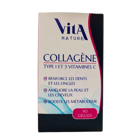 VITA NATURE COLLAGENE TYPE 1 ET 3 VITAMINES C B90 GELULES