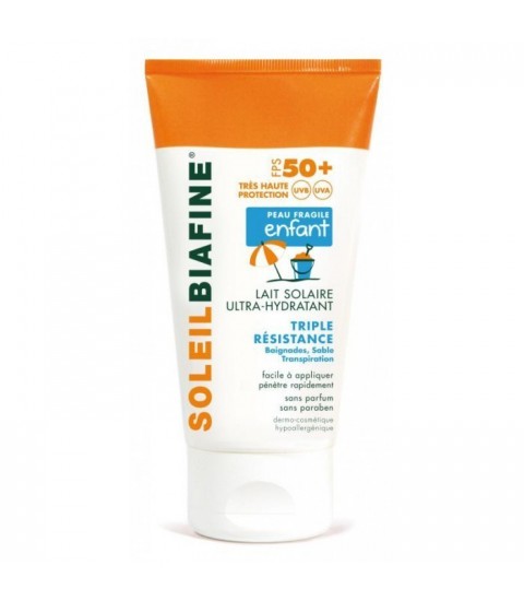 SOLEIL BIAFINE LAIT SOLAIRE ENFANT ULTRA-HYDRATANT TRIPLE RÉSISTANCE SPF 50+